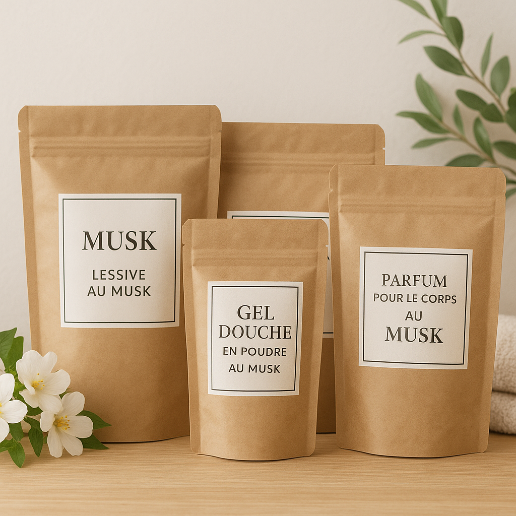 Coffret cadeau liquide vaisselle au 3 savon naturel ,lessive au musc