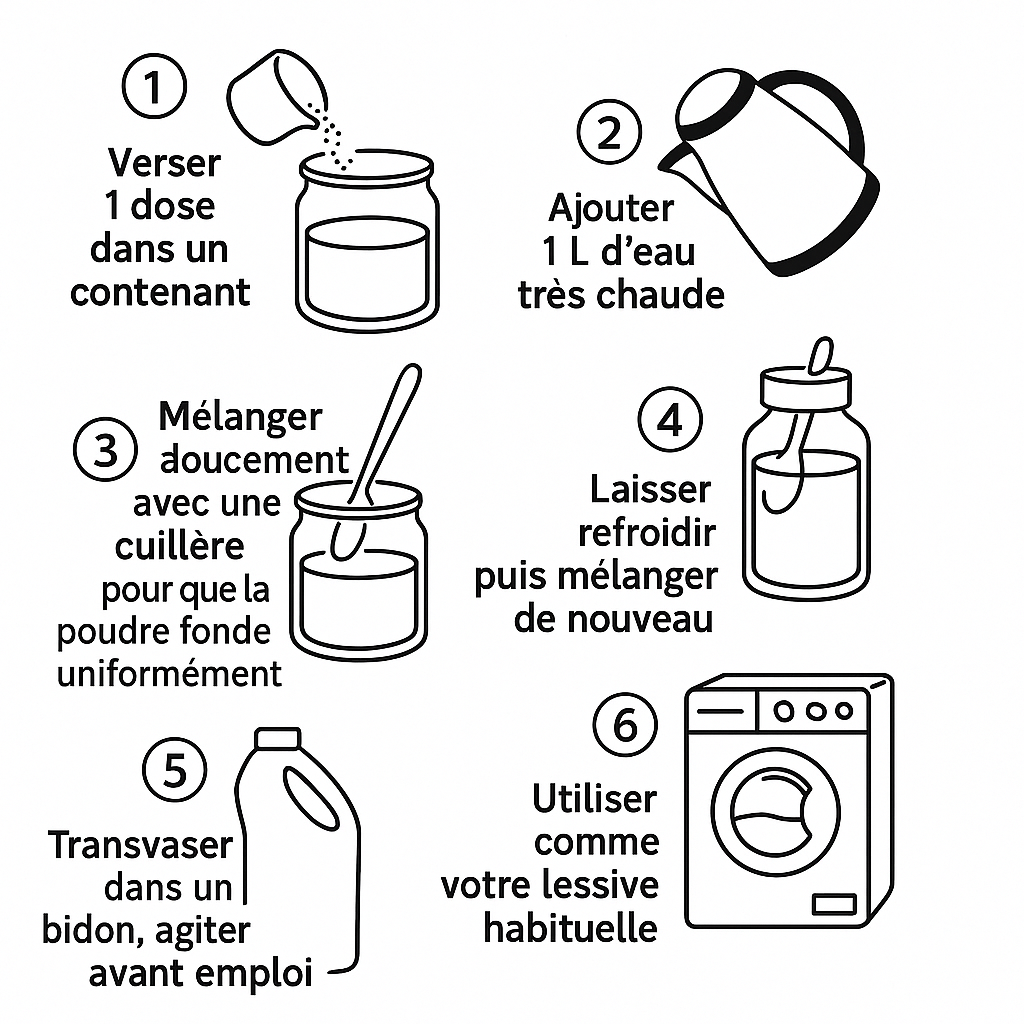 Coffret découverte 7 lessive et 1 cake-vaisselle crème à récurer