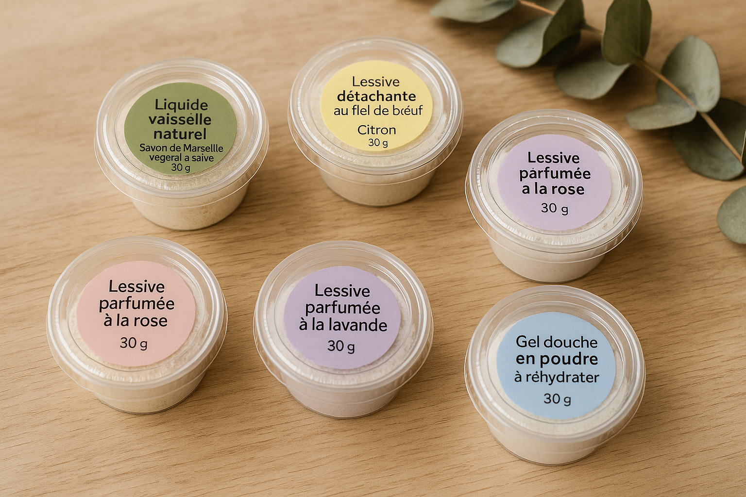Coffret découverte 7 lessive et 1 cake-vaisselle crème à récurer
